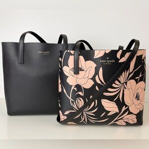 Kate Spade Arch Place Mya Gardenia
Reversible Large Leather Tote Bag
Black Pink